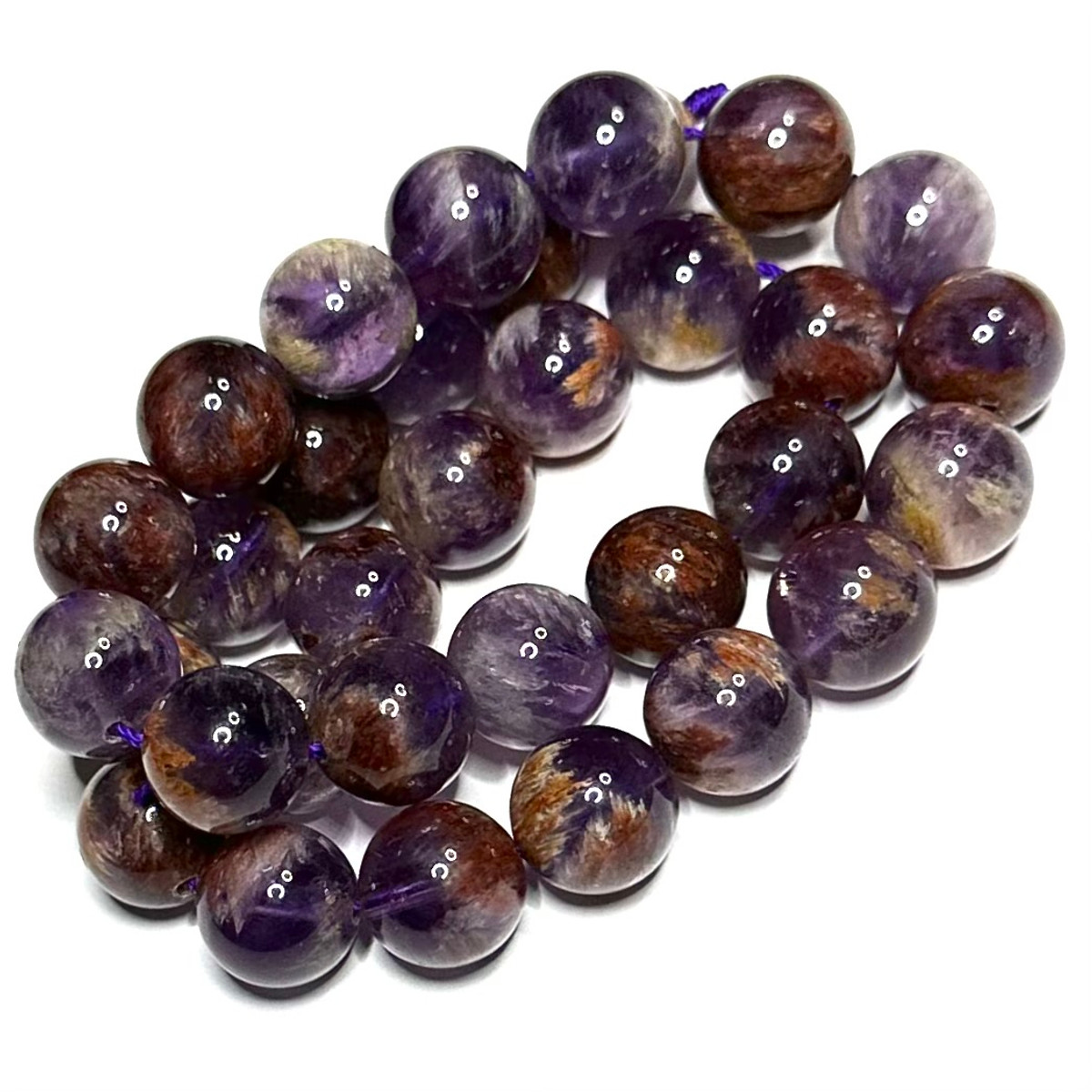 Super Seven Highly Polished Round Beads-12mm (SP5183)