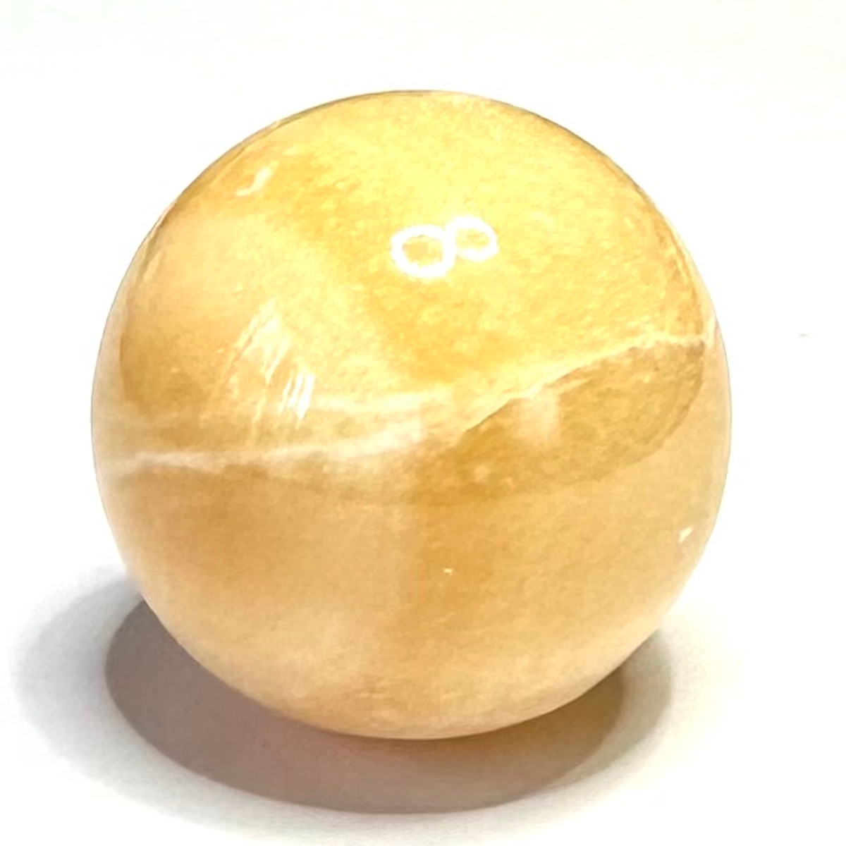 One of a Kind Orange Calcite Stone Sphere-1 1/4"-NC5342 (NC5342)
