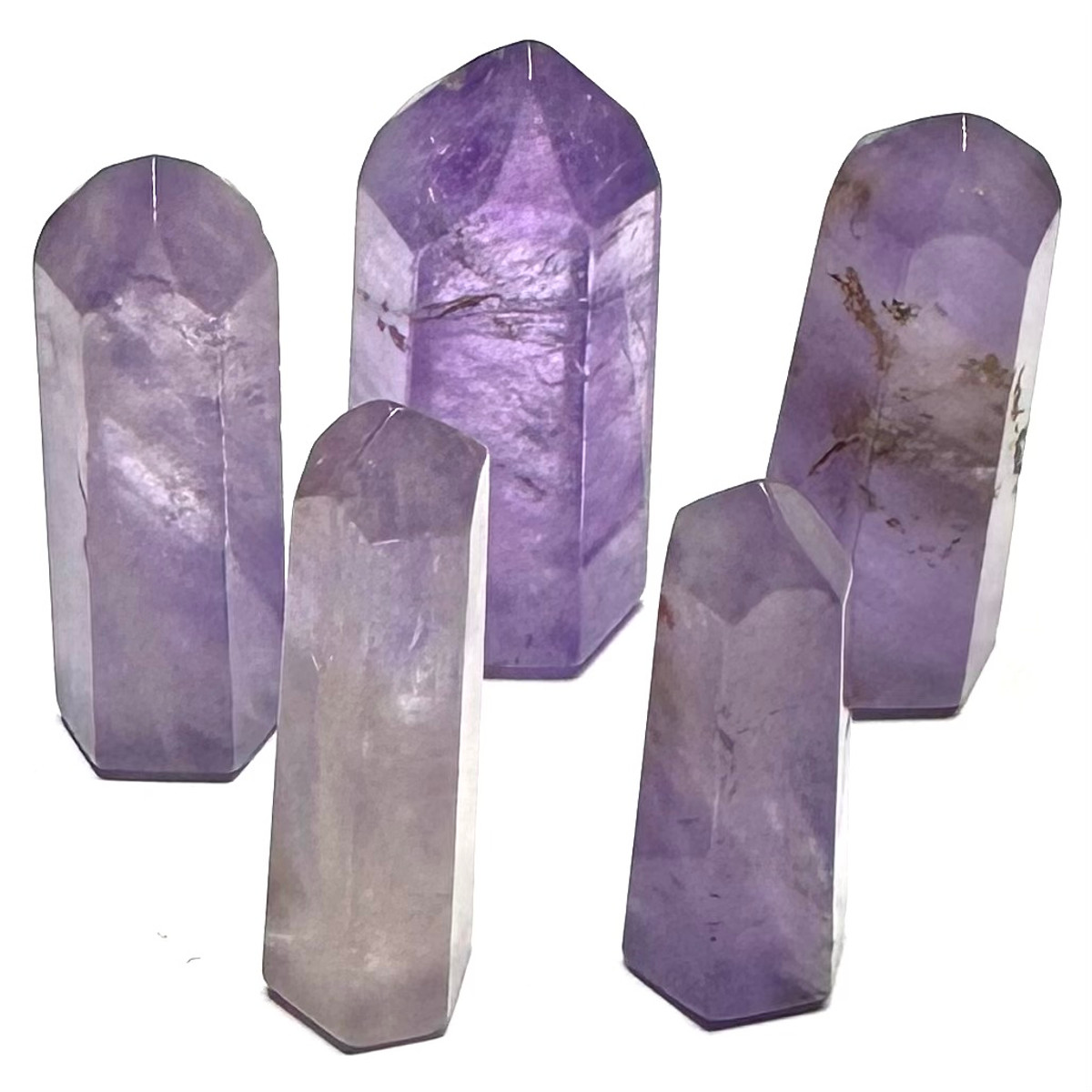 One of a Kind Amethyst Stone Tower Lot-5 Towers-30-36mm (NC5423)