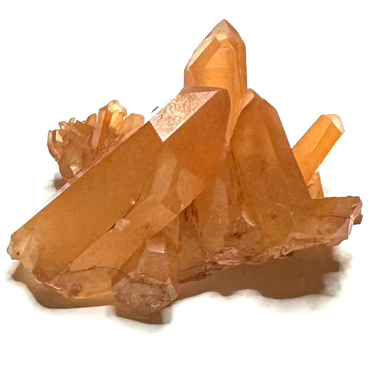 One of a Kind Tangerine Quartz Crystal Cluster-1 1/2 x 1 1/4" (NC5688)