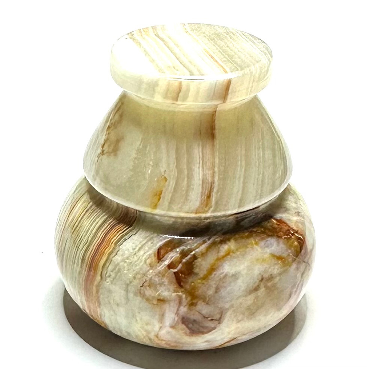 One of a Kind Carved Onyx Jar-2 x 1 1/4" (NC5862)
