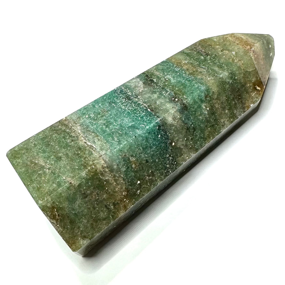 One of a Kind Green Aventurine with Mica Tower Stone-3 3/4 x 1 3/4"-NC5889 