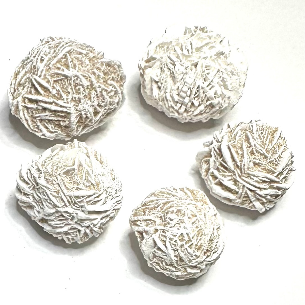 Desert Rose Selenite Stone Lots-5 Stones-20-25mm Avg. (NC6024)
