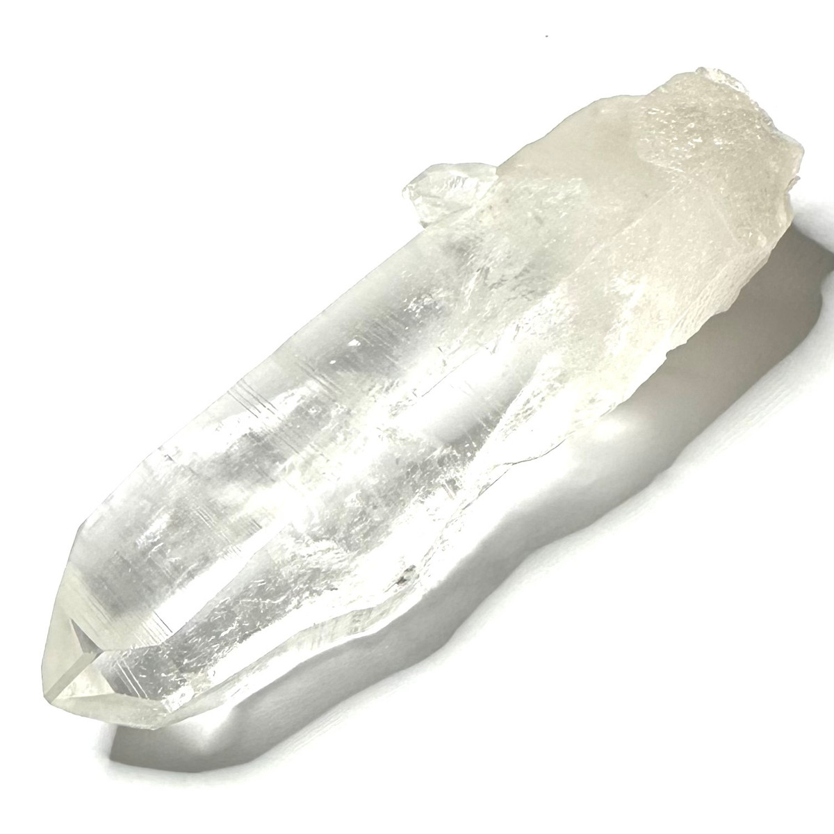 One of a Kind Lemurian Quartz Crystal Polished Point with Natural Edges-4 1/2 x 1 1/2" (NC6063)