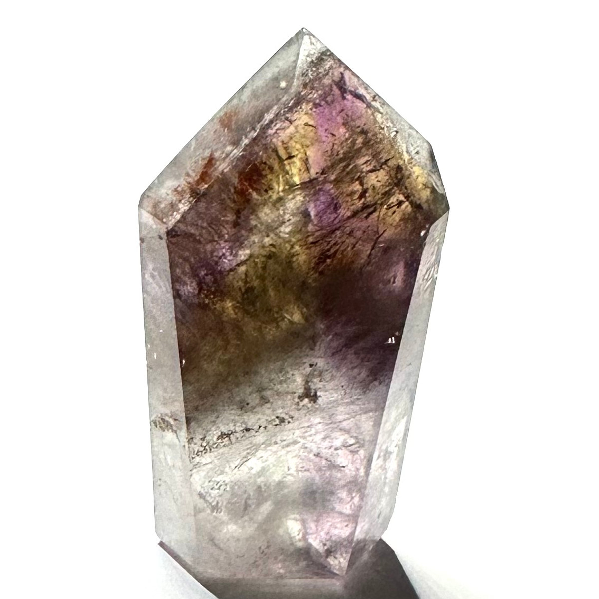 RARE-One of a Kind Ametrine with Hematite and Dendrites Tower-2 3/4 x 1 1/4" (NC6072)