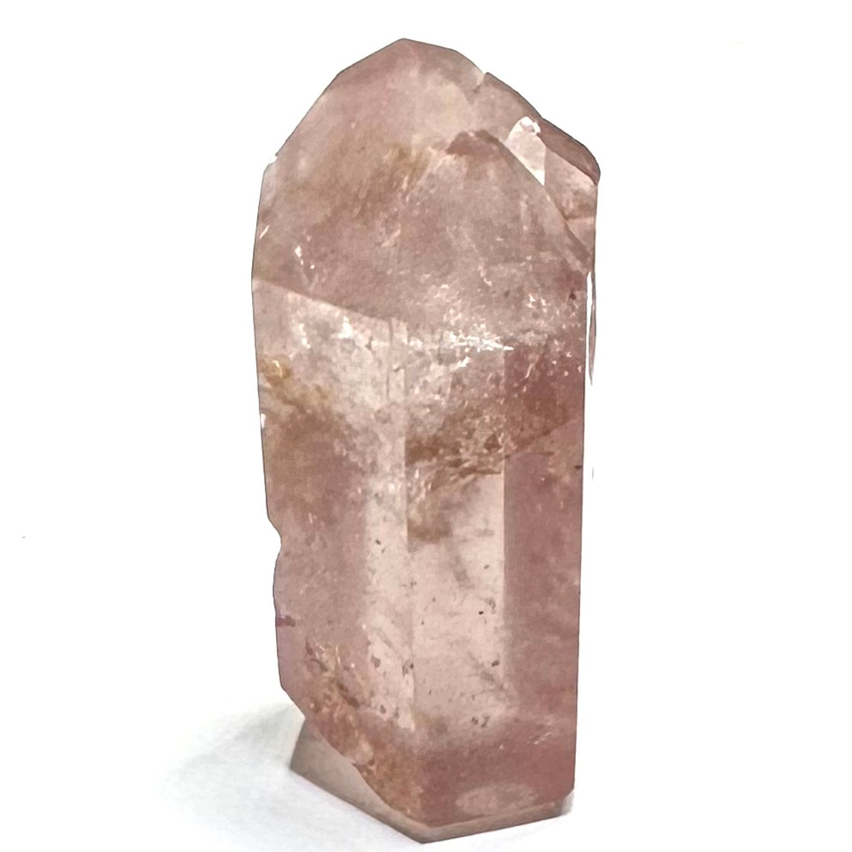 One of a Kind Pink Lithium Quartz with Rainbow Inclusions Double Terminated Mini Stone Tower-2 x 3/4"