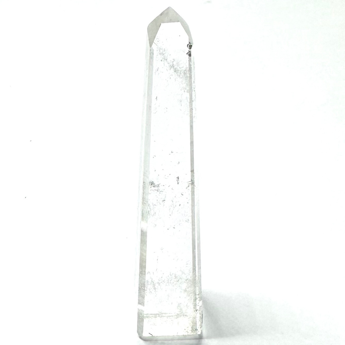 One of a Kind Quartz Crystal with Rainbow Inclusions Stone Tower-3 3/4 x 3/4"