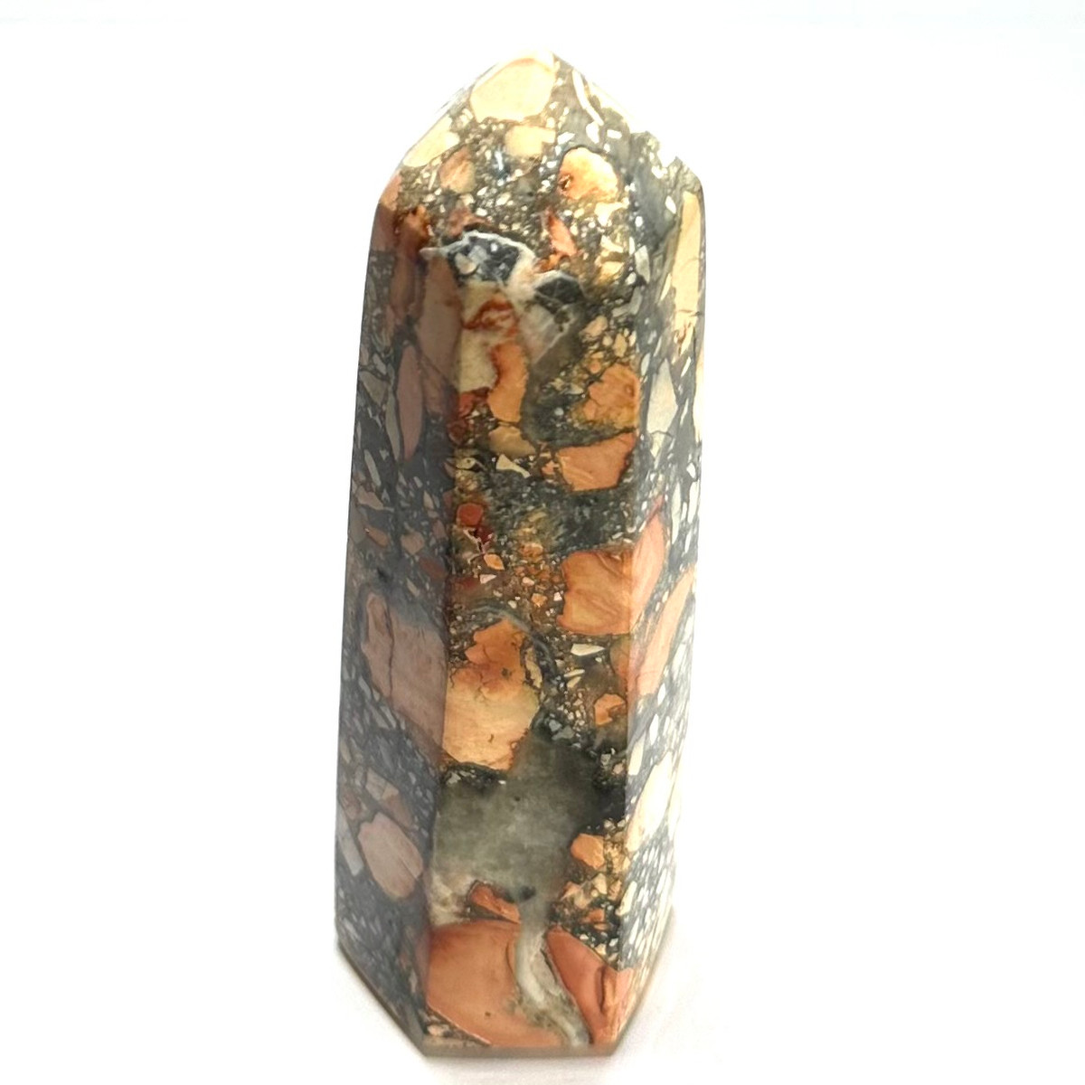 One of a Kind Maligano Jasper Stone Tower-4 1/2 x 1 1/2"