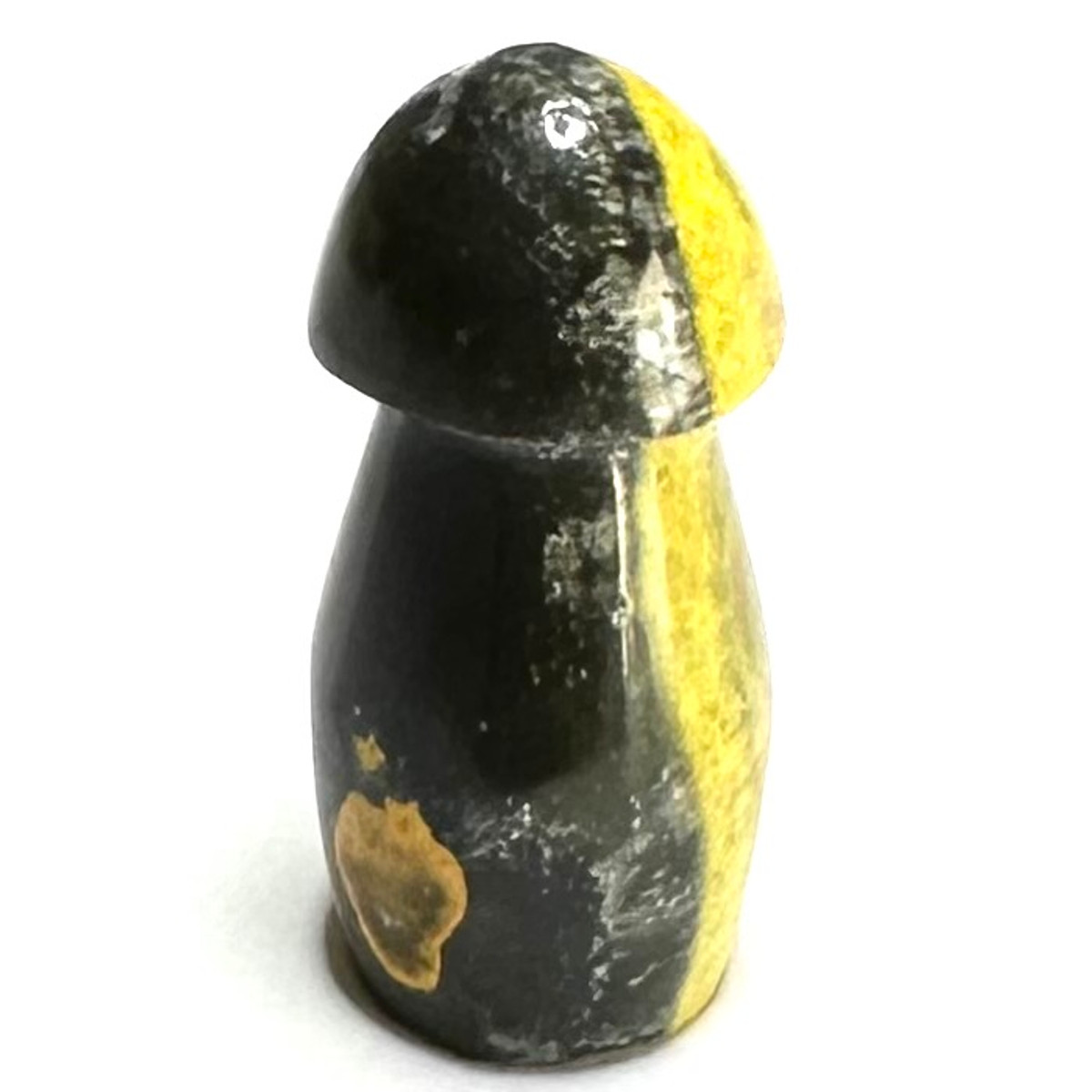 One of a Kind Bumble Bee Jasper Carved Stone Mushroom-1 1/4 x 1/2-NC6206"
