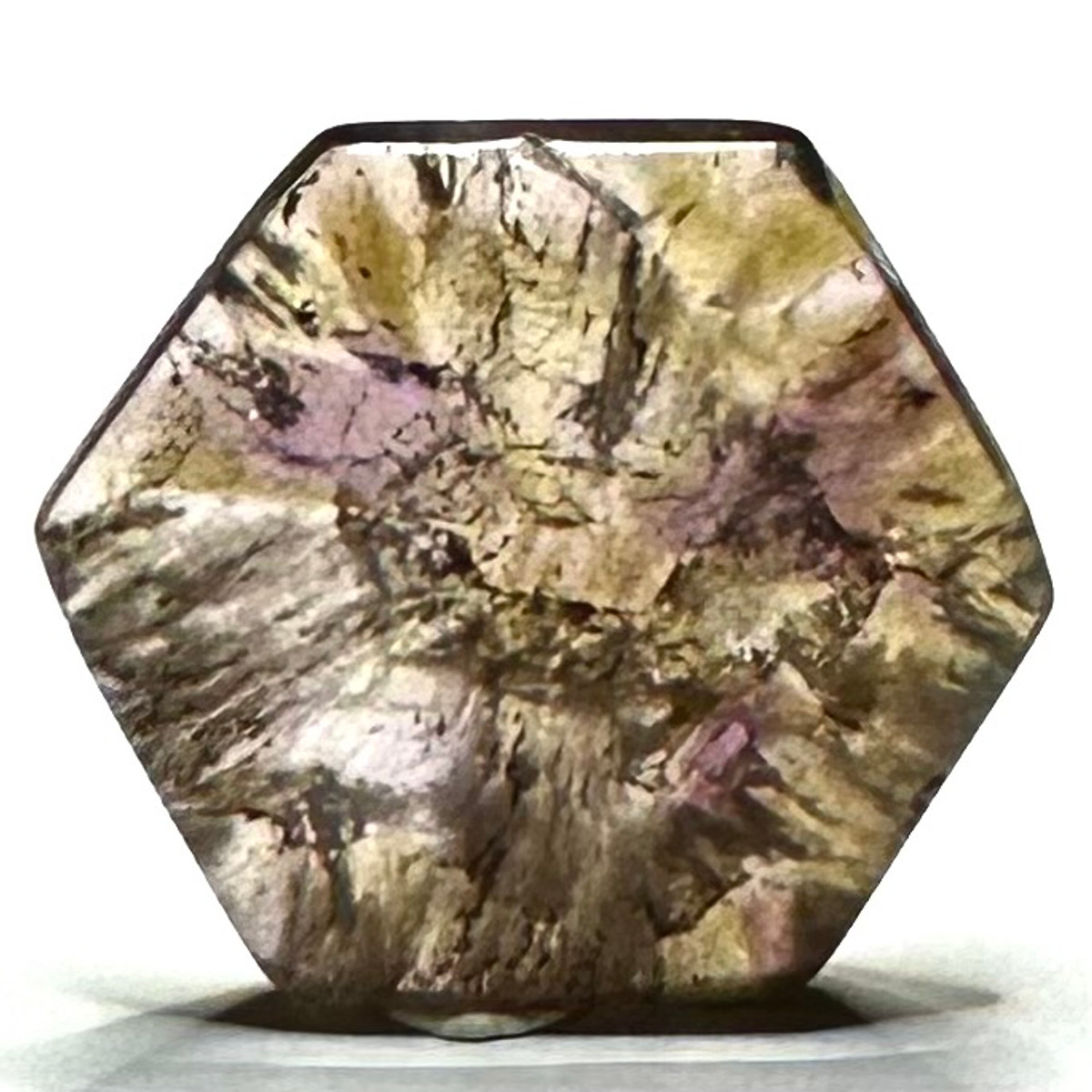 One of a Kind Super 7 + Ametrine and Pyrite Stone Slab-1 1/4 x 1"