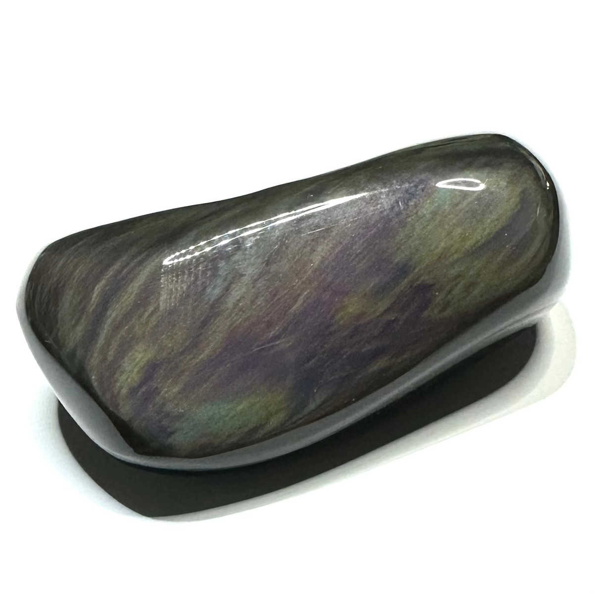 One of a Kind Rainbow Obsidian Polished Stone-2 1/2 x 1 1/4"