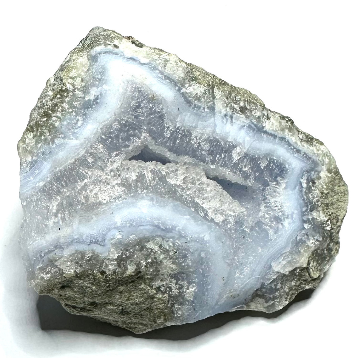 One of a Kind Blue Agate Druzy Stone-3 x 2 1/2"