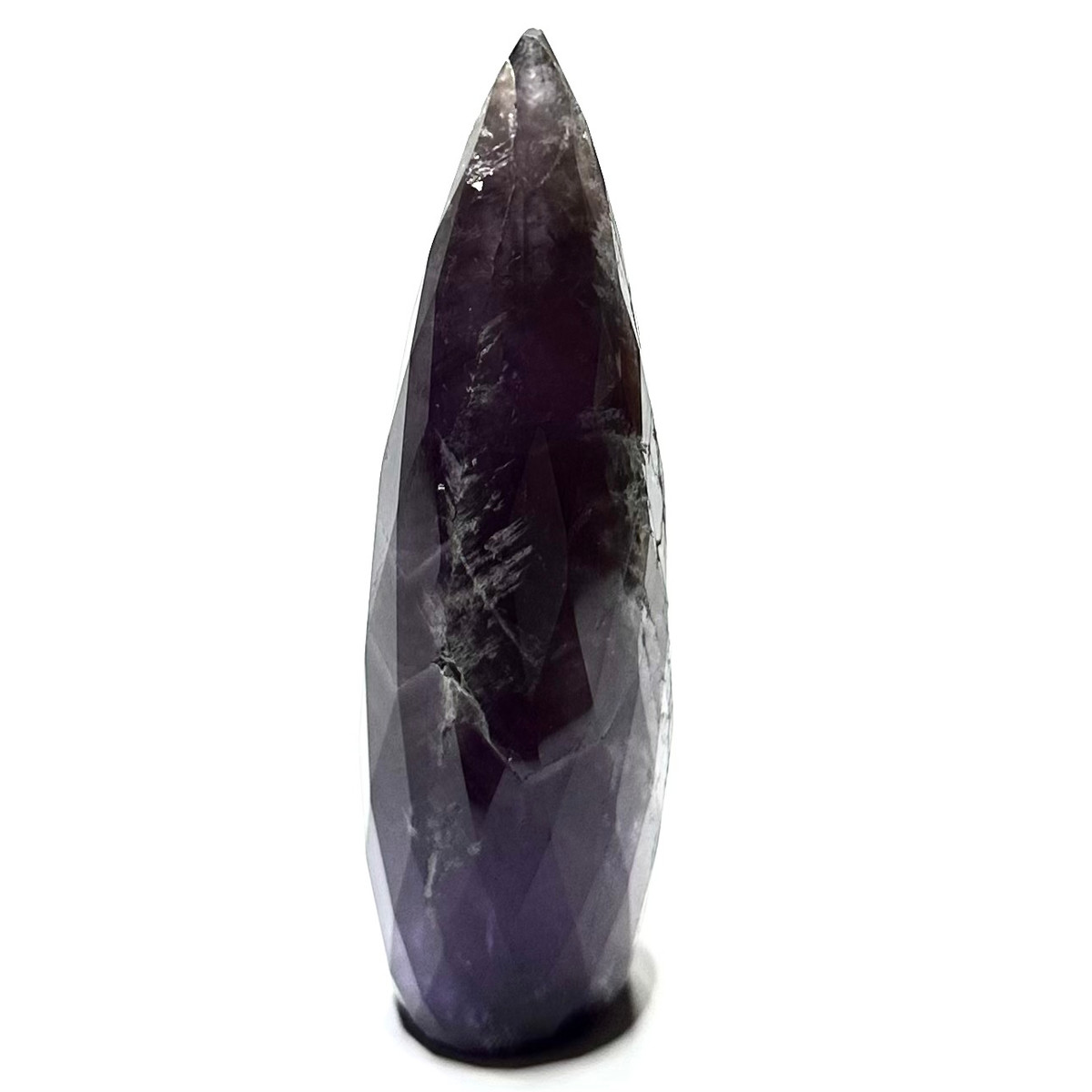 RARE-Amethyst Faceted Teardrop Stone Tower-Top Quality-4 1/2 x 1"
