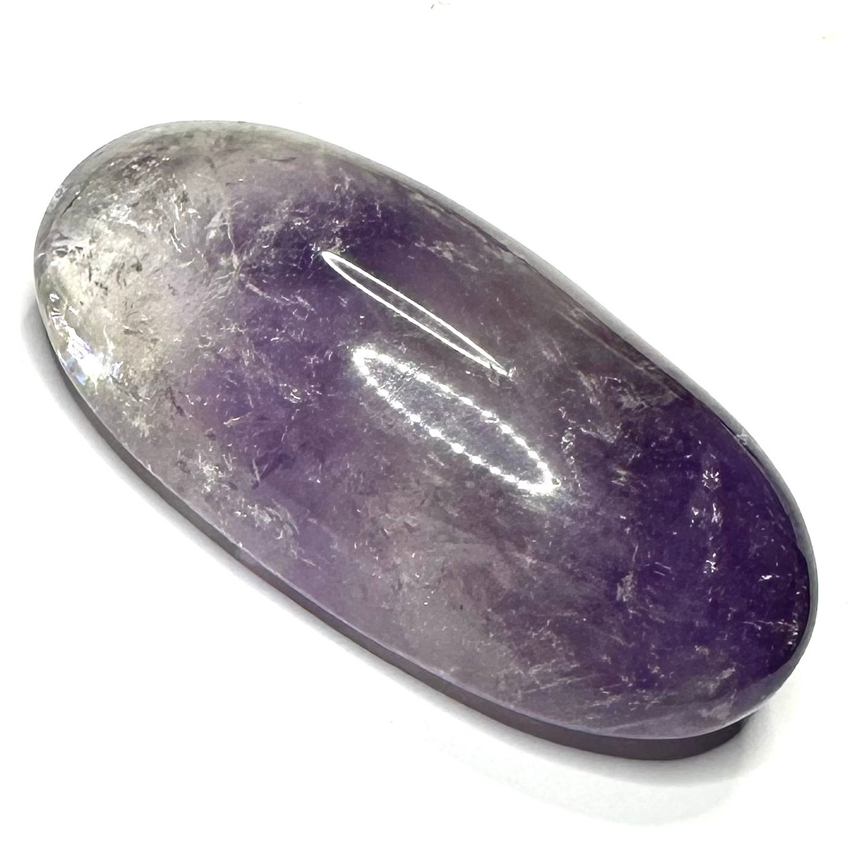 One of a Kind Amethyst with Rainbow Inclusions Stone-3 x 1 1/2"