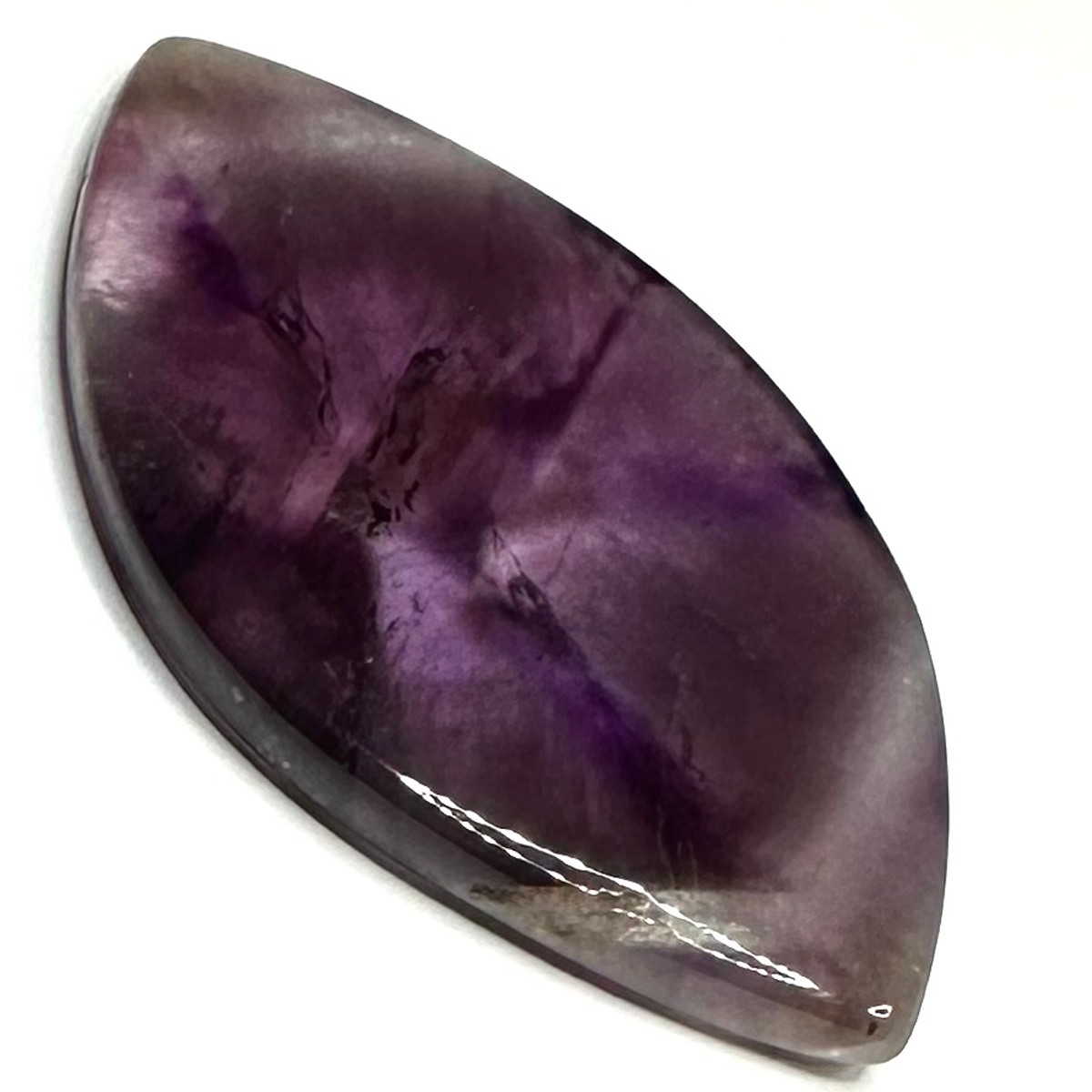 RARE-One of a Kind Trapiche Amethyst Cabochon-51 x 28mm