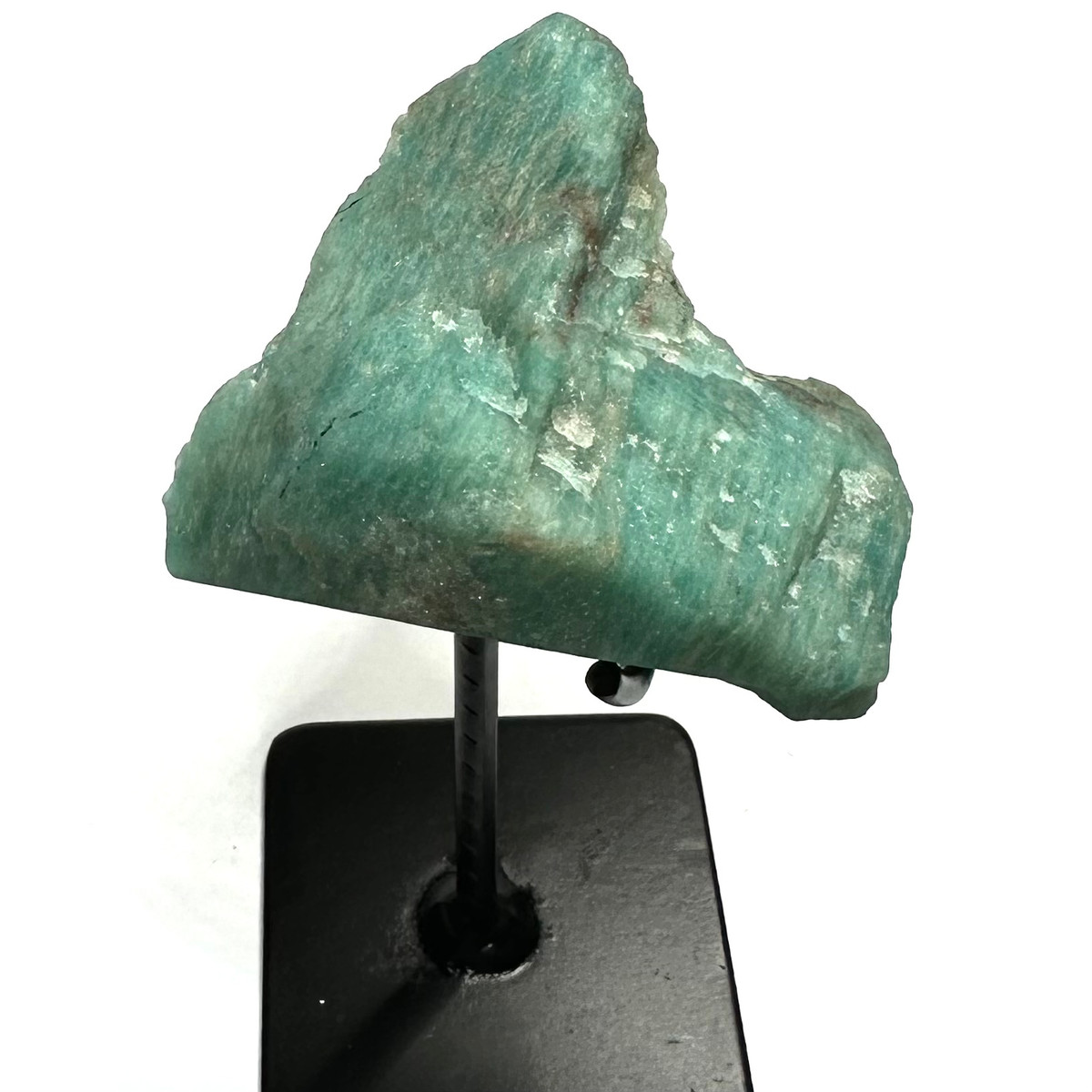 One of a Kind Amazonite Rough Cut Stone on a 3 1/4" Stand-2 1/4 x 2"