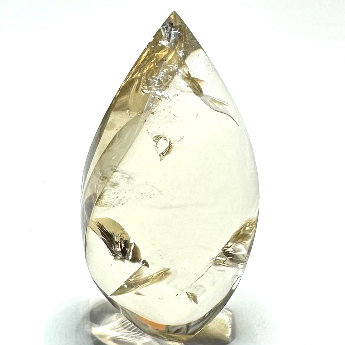 One of a Kind Citrine with Rainbow Inclusions  Flame Tower-2 1/4 x 1 1/4"