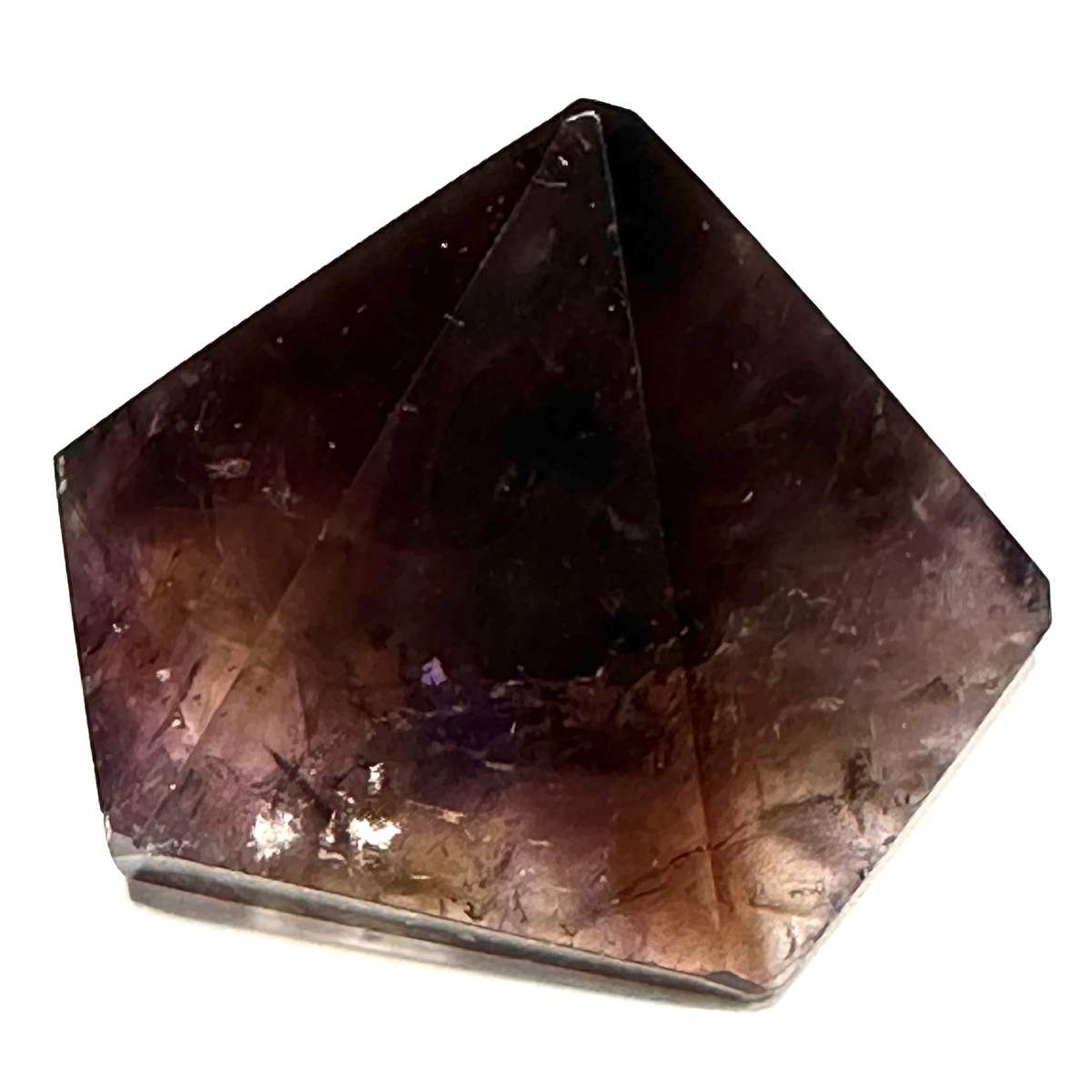 One of a Kind Ametrine with Pyrite & Rainbow Inclusions Freeform Stone-1 x 1"