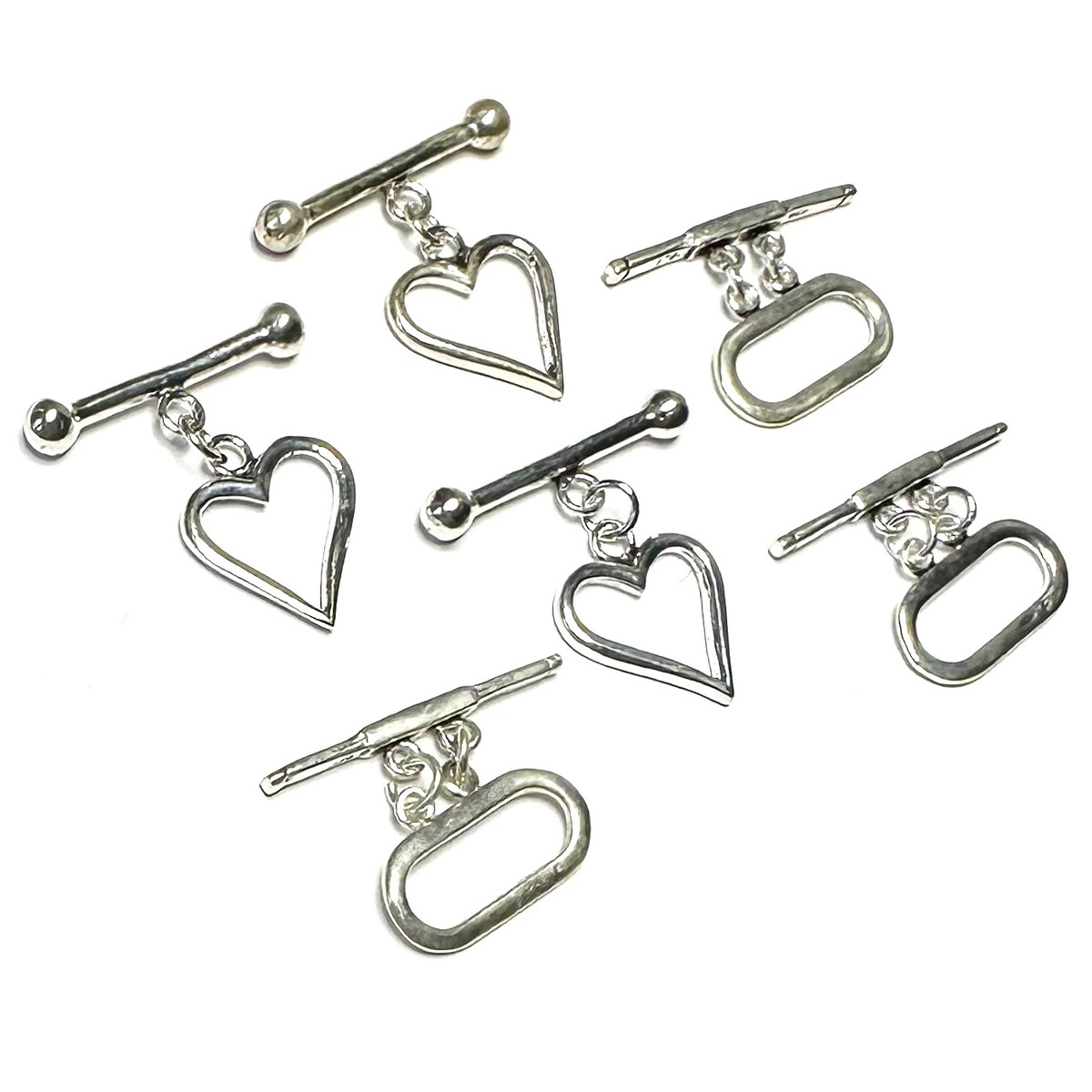 Sterling Silver Toggle Clasp Lots-17mm & 22 x 15mm
