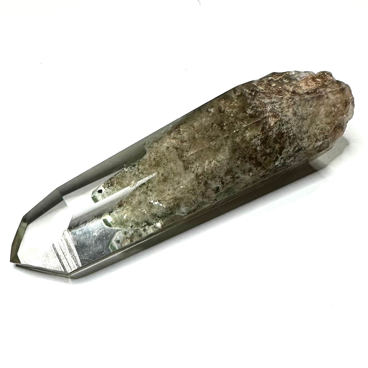 One of a Kind Partially Polished Garden Quartz Point-3 x 1"