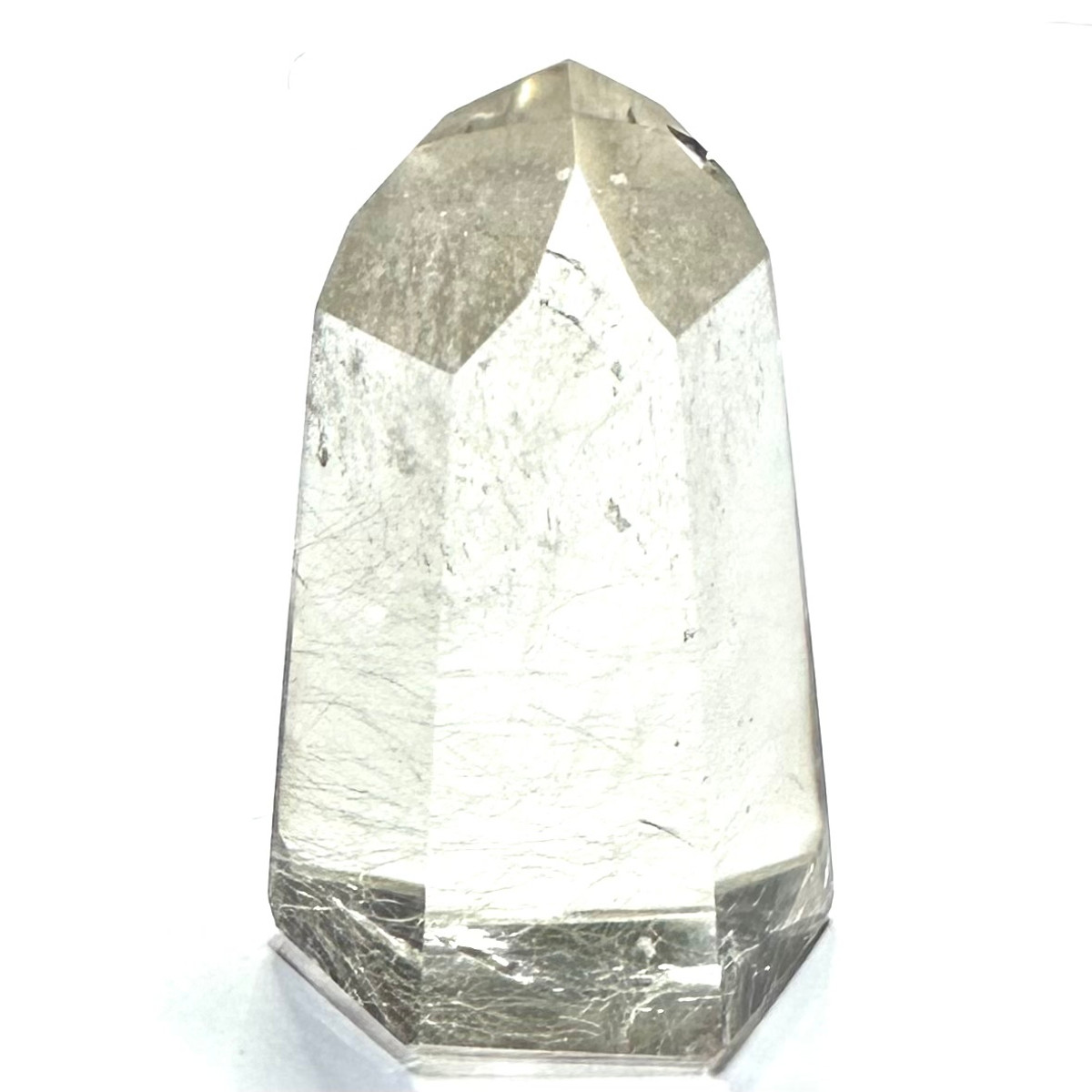One of a Kind Silver Rutilated Quartz Crystal Tower-2 1/4 x 1 1/2"