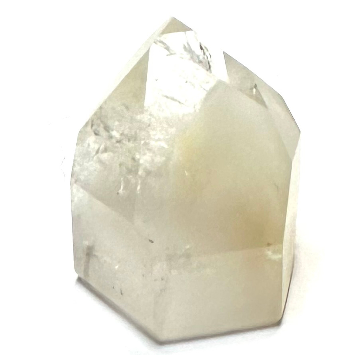 One of a Kind White Amphibole in Quartz Crystal Mini Tower-1 1/4 x 3/4"-NC7243