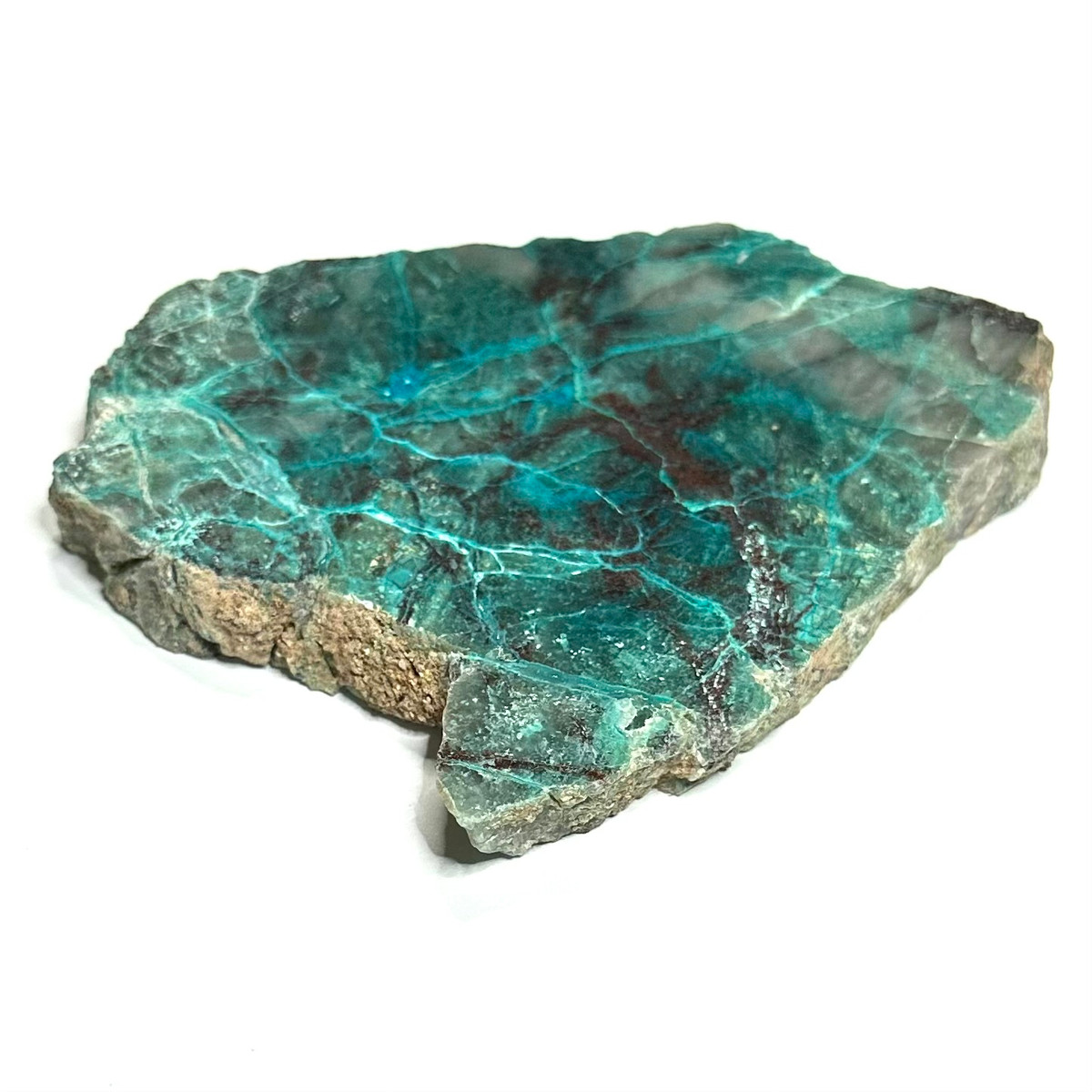 Chrysocolla Partially Polished Stone Slab-4 1/2 x 3 1/2"-NC7364