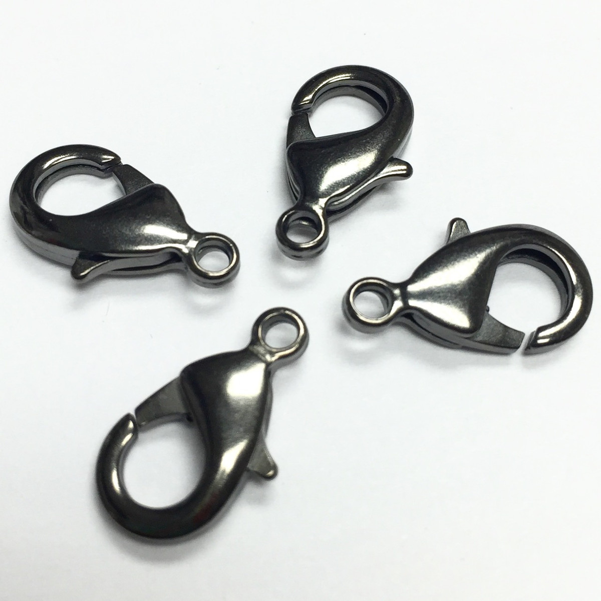 20pcs 15x7MM black Lobster Clasps silver Clasps Jewelry Clasps Necklac –  The Cork Collection