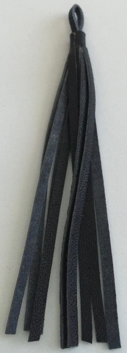 Leather Cord USA Black Small Nappa Leather Tassel