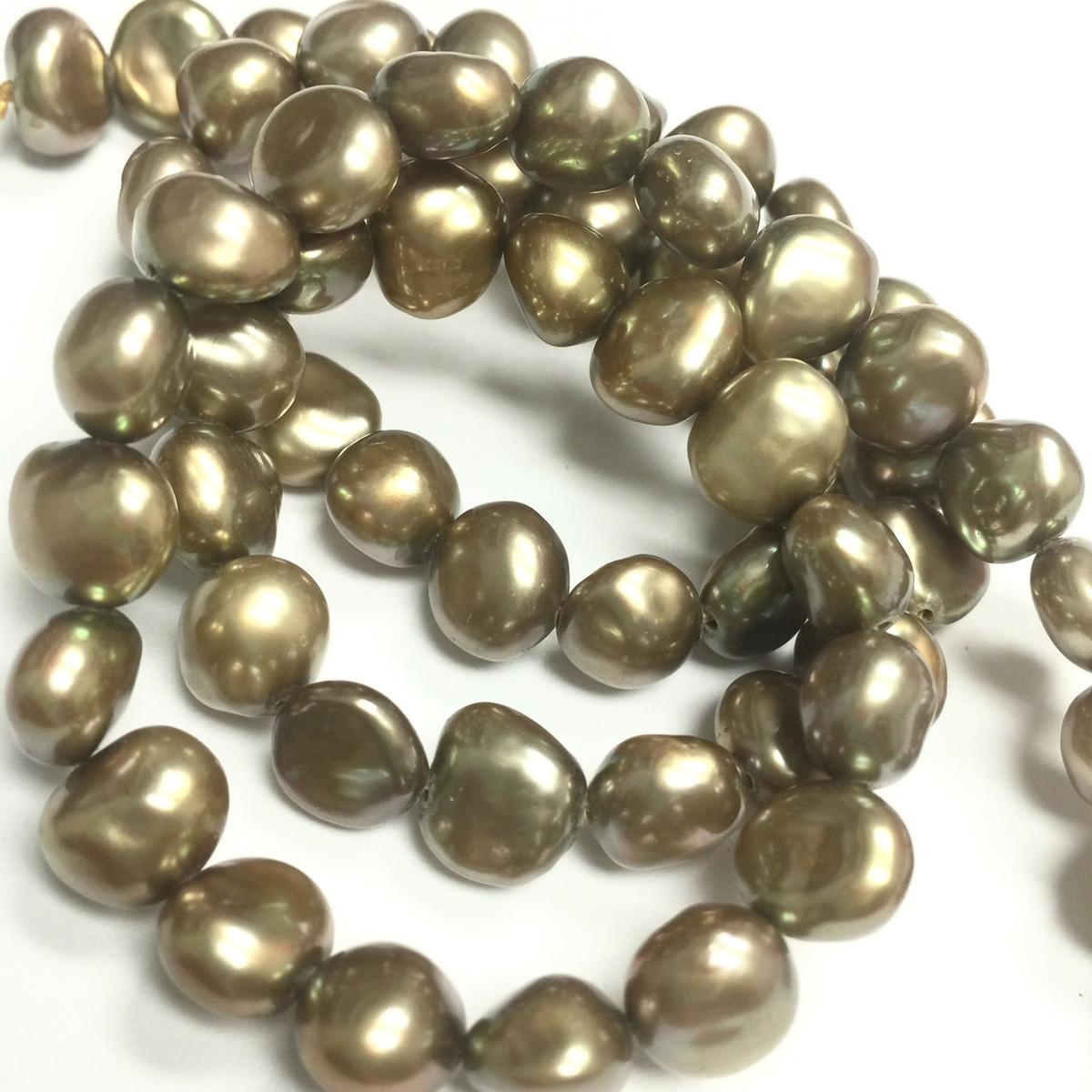 Golden Goodness Freshwater Pearl Nugget Beads 7-9mm