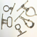 Sterling Silver Toggle & S Hook Clasps