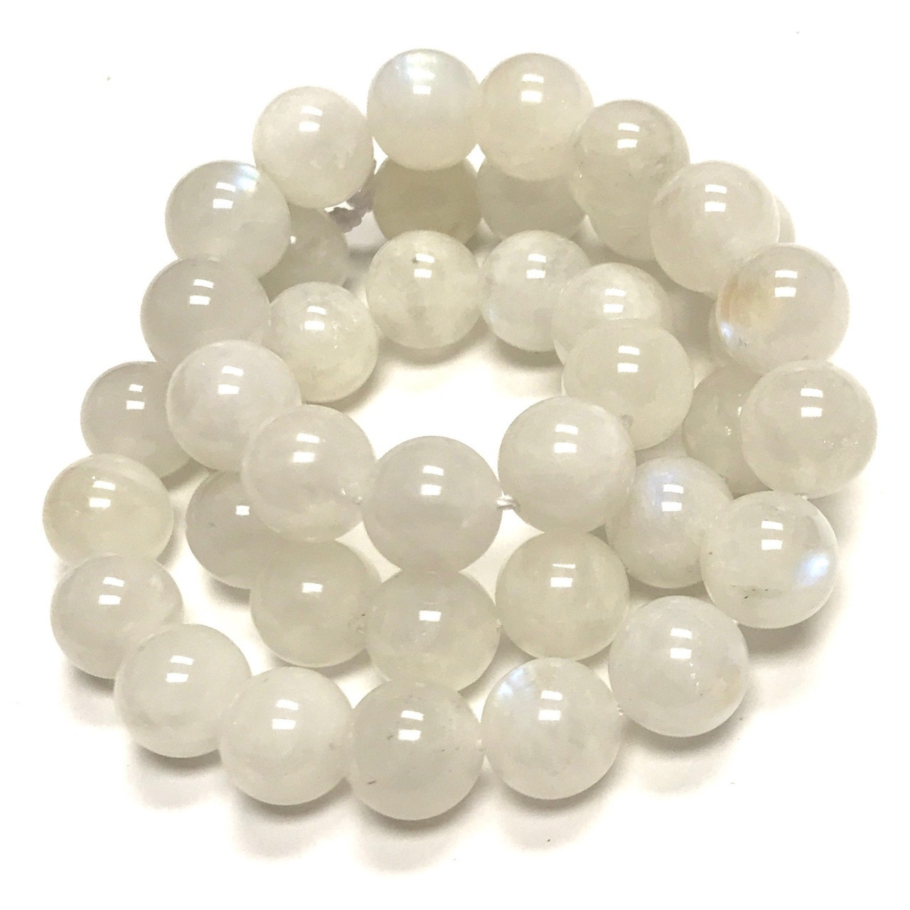 Highly Polished Blue Moonstone Round Beads-10mm