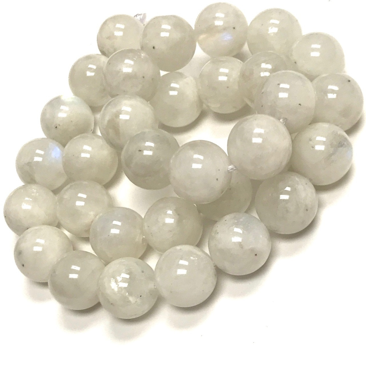 Highly Polished Blue Moonstone Round Beads-12mm