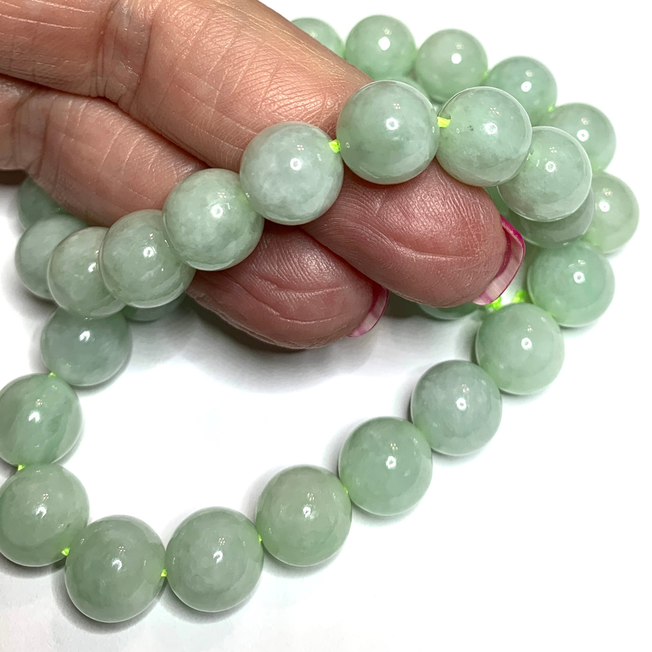 Burmese Natural Jadeite Jade Beads Bracelet | AME Jewellery