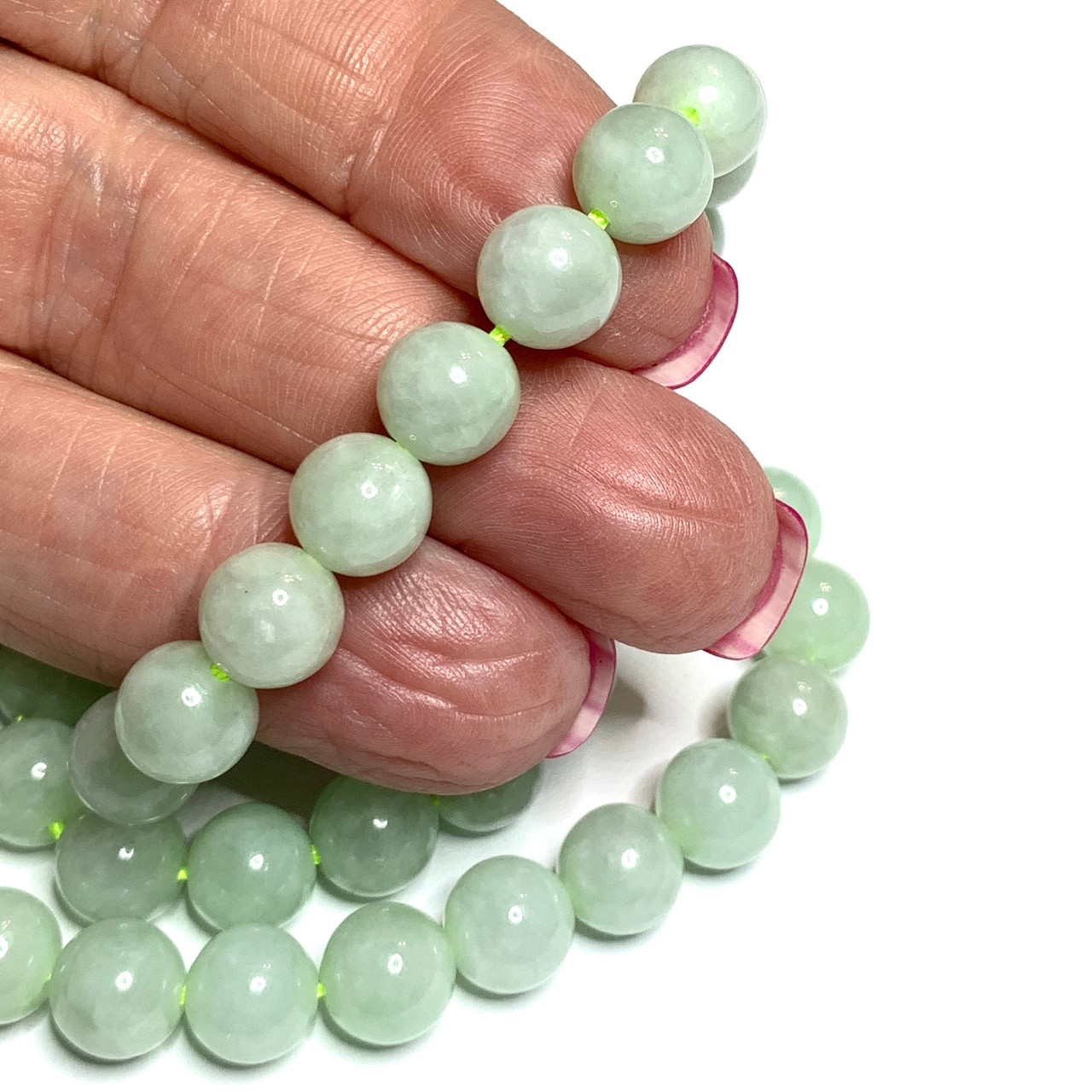 Emerald Beads Natural Burmese Jade Loose Beads For Jewelry - Temu