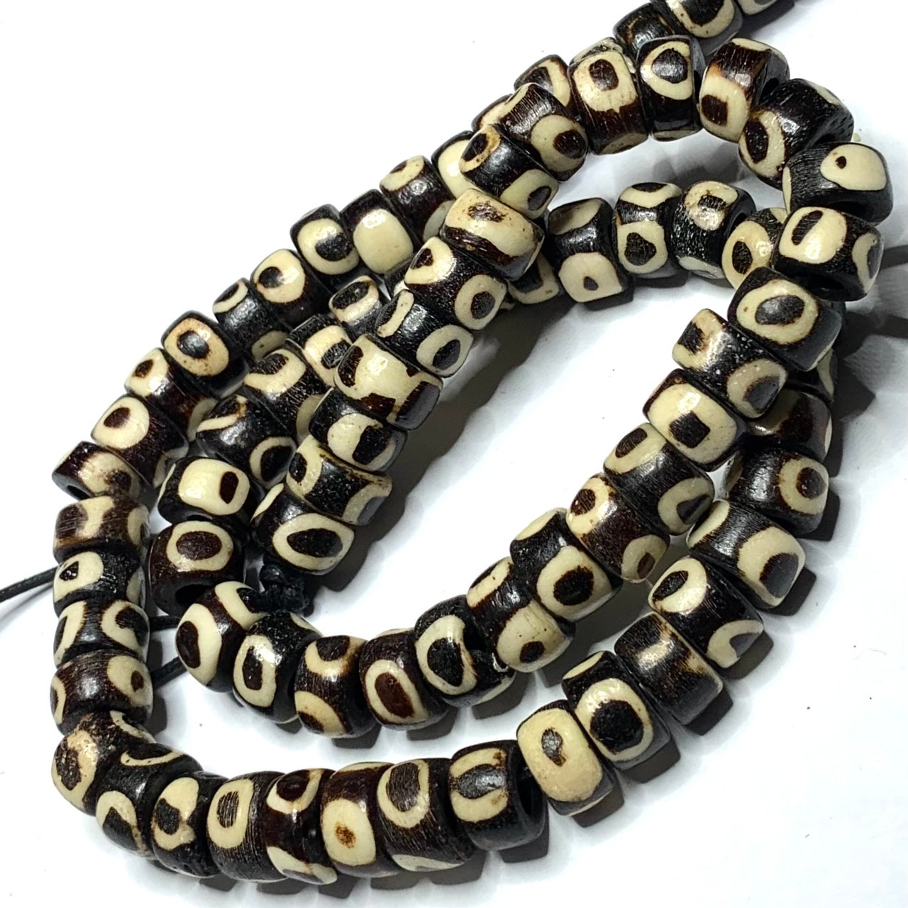 Necklace Beaded Magnesite Shell Stone Bone Wood Brass, Choker Multi - Ruby  Lane