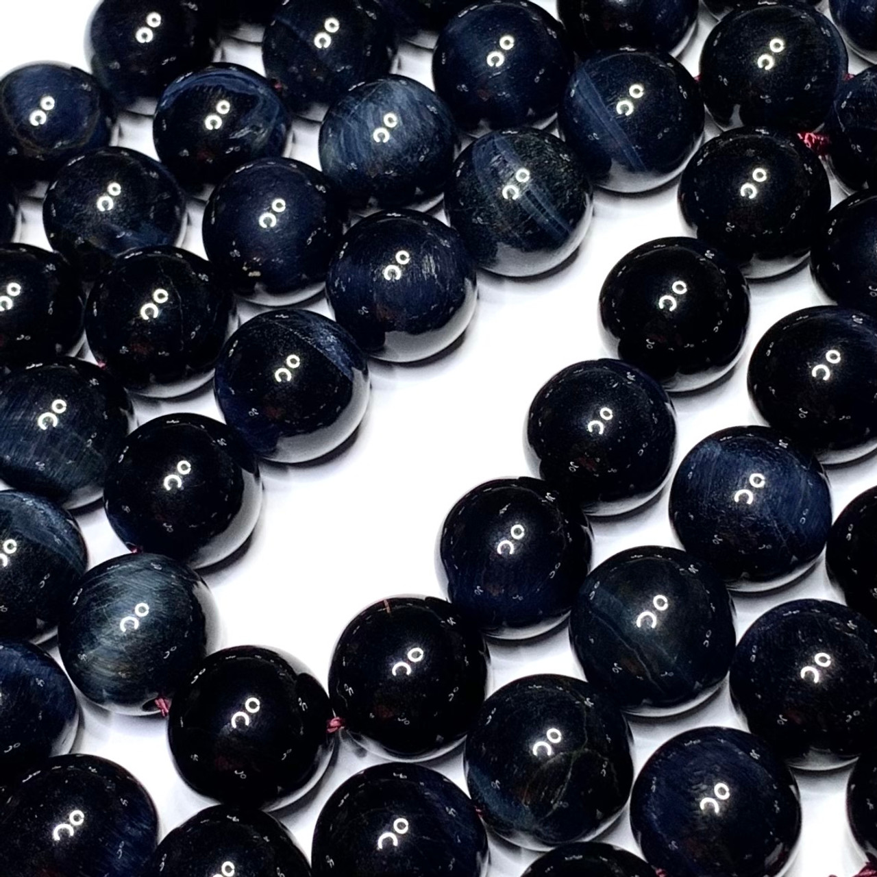 Tiger Eye Beads, Midnight Blue, 6mm Round