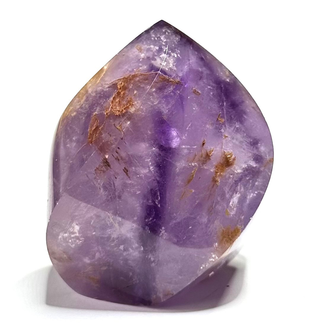 One of a Kind Amethyst with Hematoid and Rainbows Flame Tower Stone-2 3/4 x  2