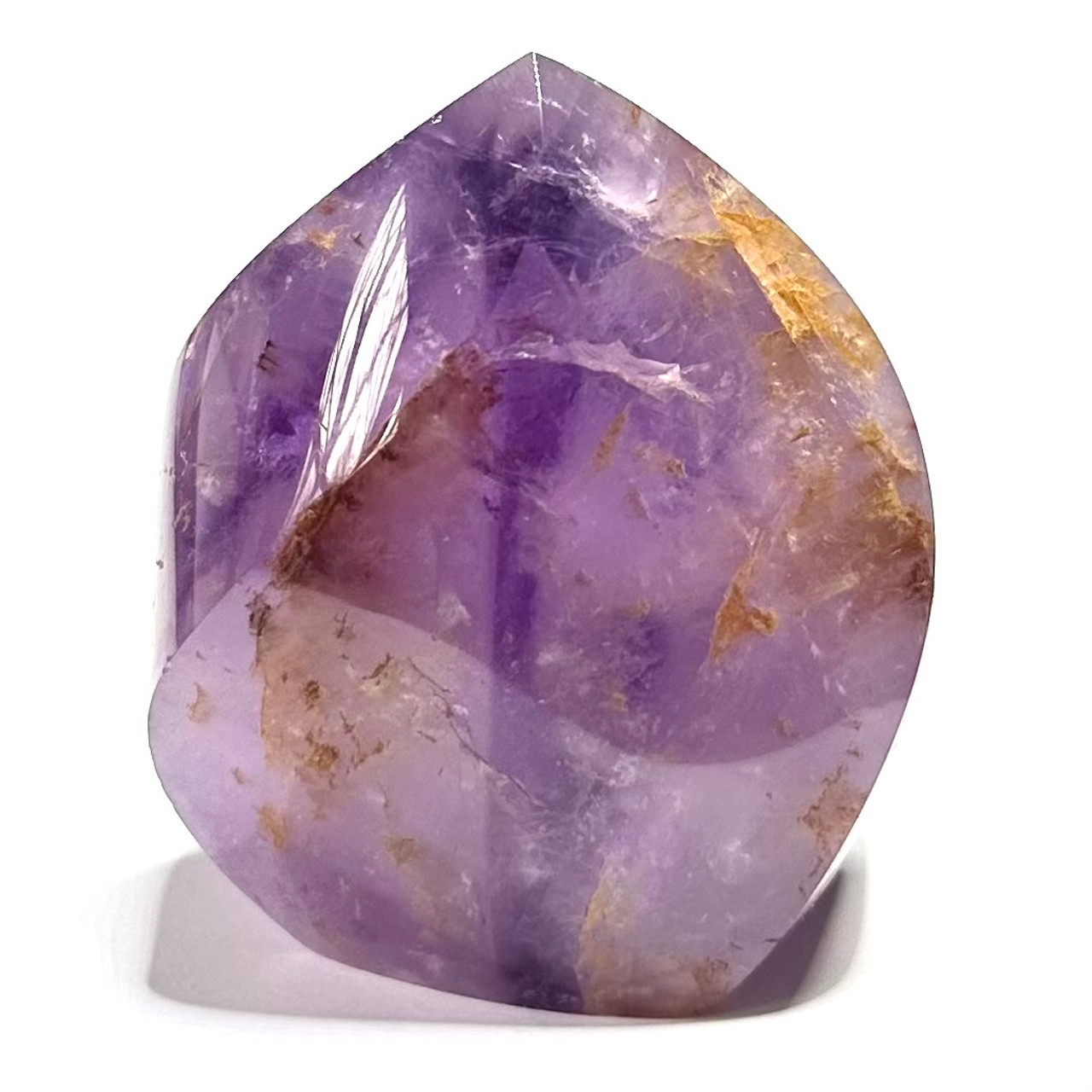 One of a Kind Amethyst with Hematoid and Rainbows Flame Tower Stone-2 3/4 x  2