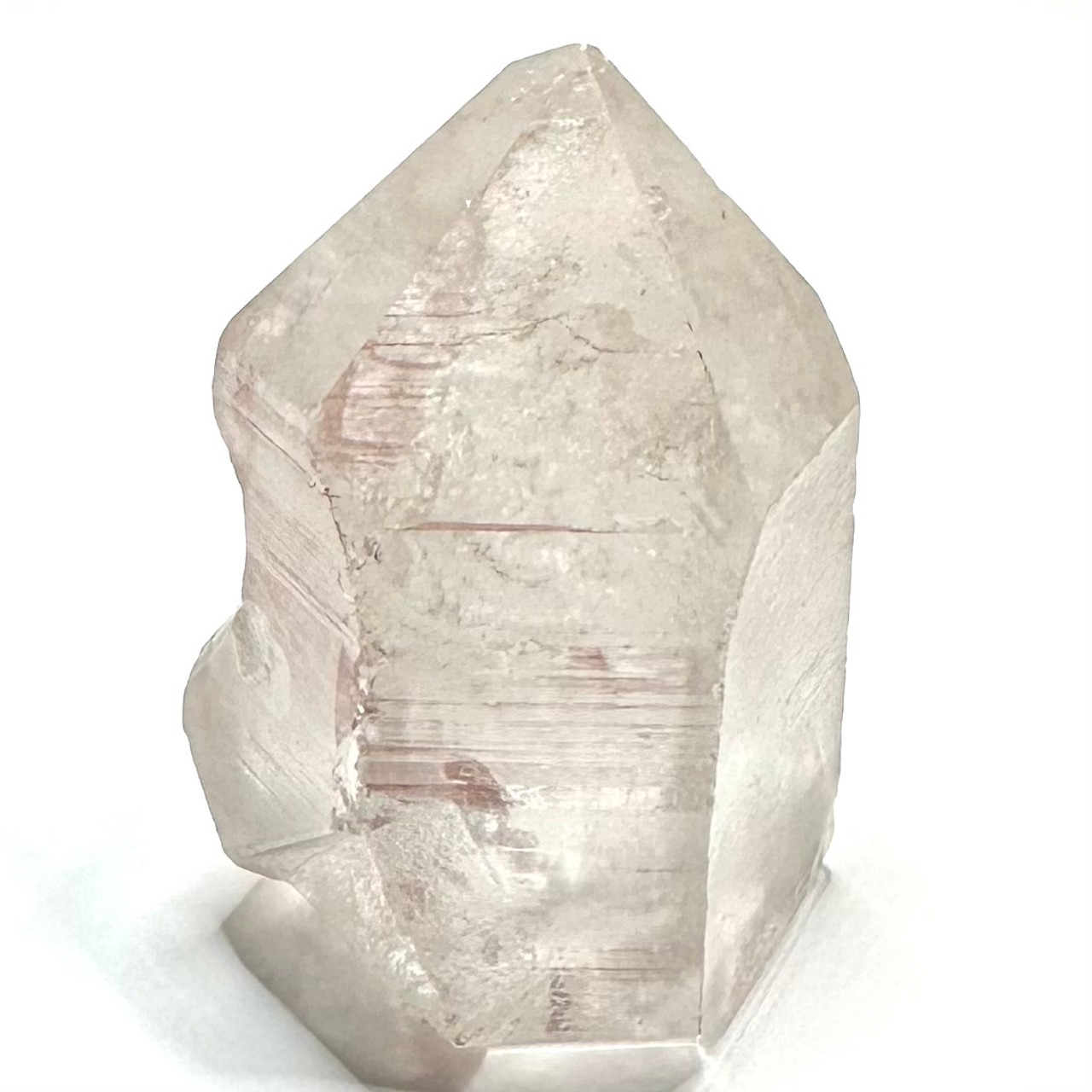 One of a Kind Natural Raw Pink Lithium with Rainbow Inclusions Point-2 1/4  x 1 1/4