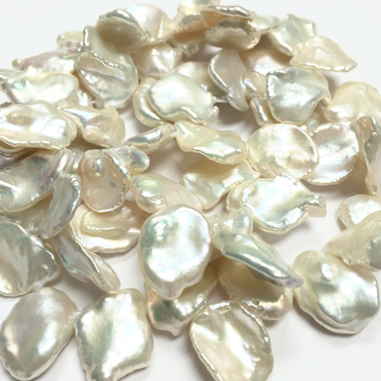 Freshwater Biwi Long Drilled White Pearls with Lots of Luster! - A Grain of  Sand