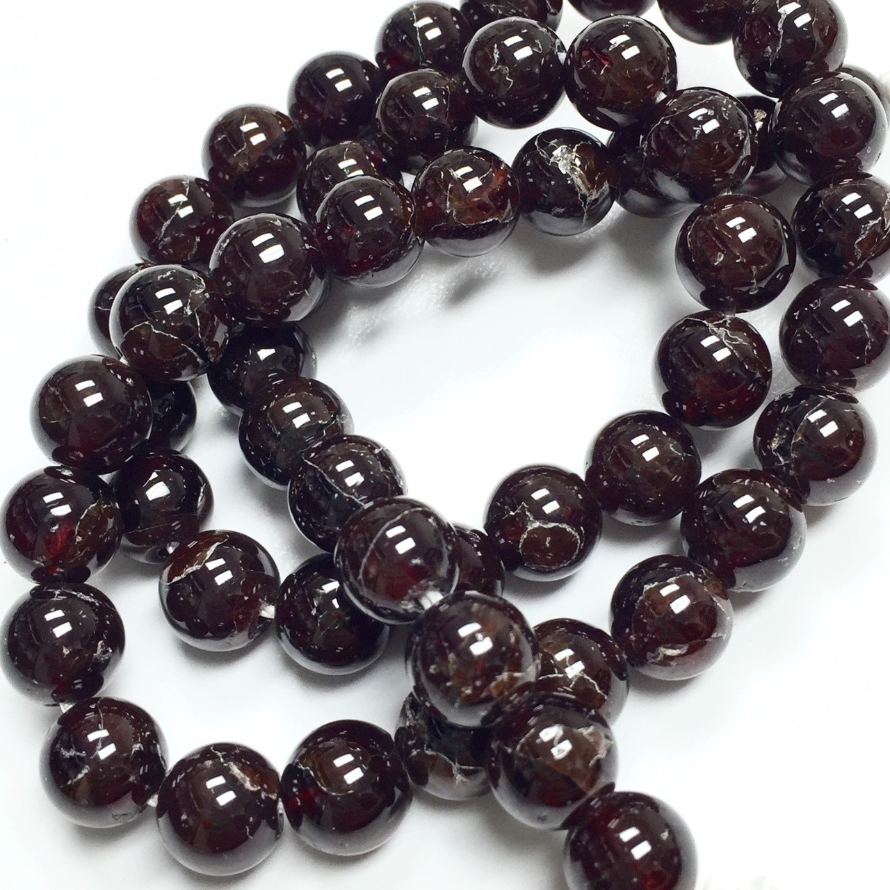 Garnet Round Beads 8mm