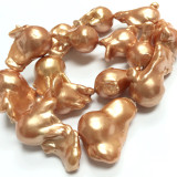 Glorious Gold Baroque Pearl Beads-28mm Avg. Size