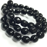 Black Onyx Smooth Square Cut Beads-10 x 8mm