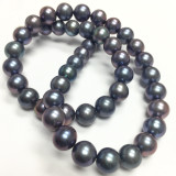 Freshwater Semi-Round Peacock Pearl Beads-8.5-9mm