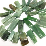 British Canadian Jade Graduated Top Drilled Picket Beads