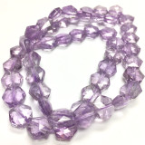 Faceted Amethyst Hexagon Beads-8mm