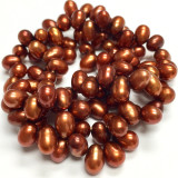 Freshwater Copper Top Drilled Dancing Rice Pearl Beads-4 x 6mm