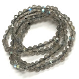 Labradorite Micro Diamond Cut Beads