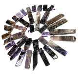 Highly Polished Charoite Graduated Picket Beads